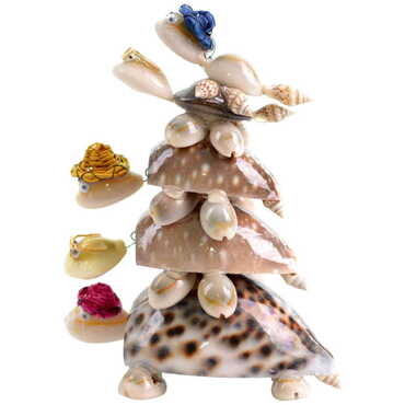 Myros - Sea Shell Triple Family Turtles with Hats Figurine 5 in 1