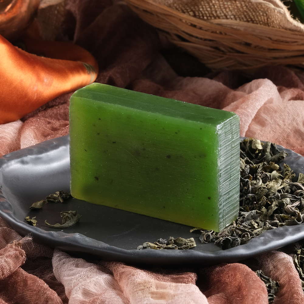 Transparent Green Tea Soap Bar 100Gr