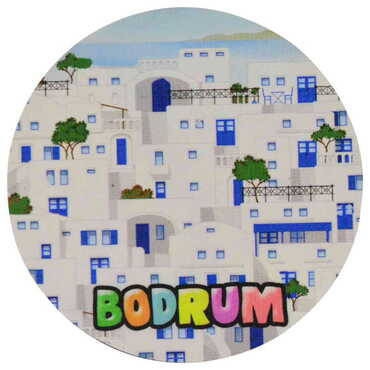 City Themed Wooden Custom Printed Souvenir Coaster 100 mm - Myros