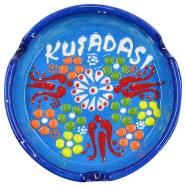 City Themed Turkish Ceramic Relief Ashtray Small Size - 2