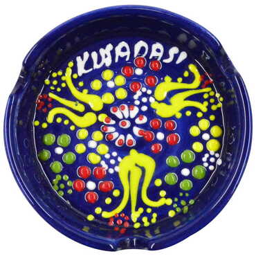 City Themed Turkish Ceramic Relief Ashtray Small Size - 7
