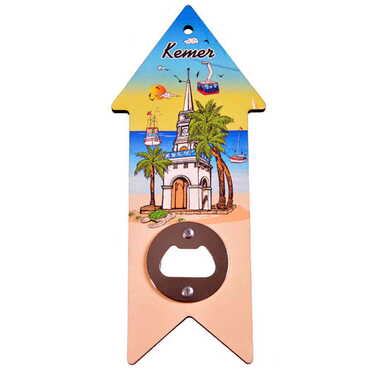 Myros - Şehre Özel Myros Ahşap Ok Açacak Magnet 193x82 mm