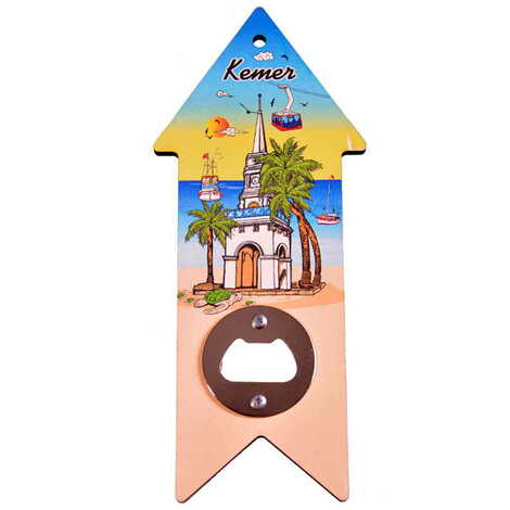 Şehre Özel Myros Ahşap Ok Açacak Magnet 193x82 mm