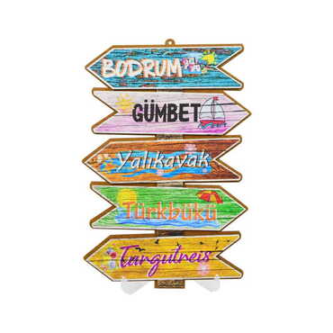 City Themed Wooden Customised Door Sign Board 200x290 Mm - Myros