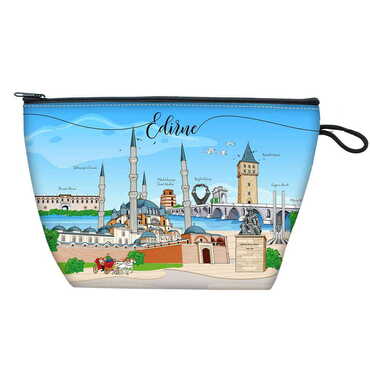 Toptan Şehre Özel Myros Küçük Körüklü Makyaj Çantası 145x220x70 mm - Standart