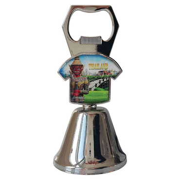 City Themed Collectible Souvenir Double Face Metal Bell With Opener 44x94 mm