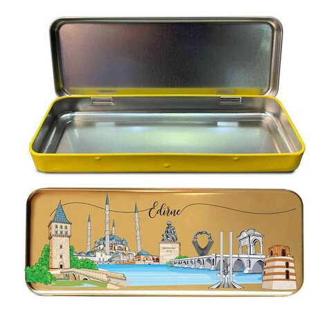 Şehre Özel Myros Metal Kalem Kutusu 210x80x25 mm