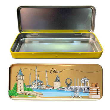 Toptan Şehre Özel Myros Metal Kalem Kutusu 210x80x25 mm - Standart - 3