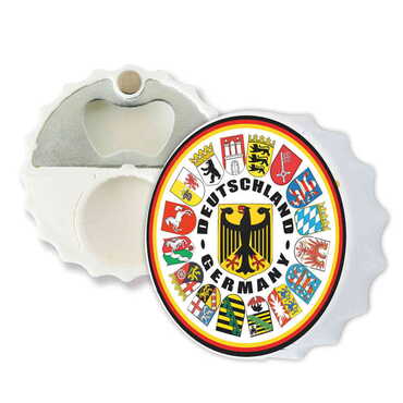 City Themed Customised Uv Printed Bottle Cap Shaped Plastic Base Bottle Opener 63x15 mm