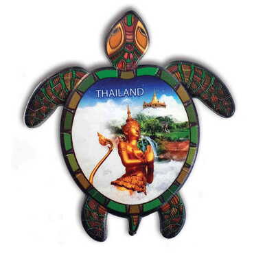 Myros - Şehre Özel Uv Baskılı Kaplumbağa Şekilli Magnet 80x74 mm