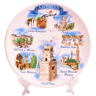 Antalya Region Ceramic Plate 20 Cm
