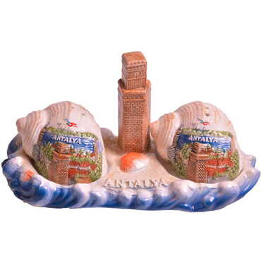 Myros - Antalya Themed Ceramic Oysters Salt And Pepper Shaker