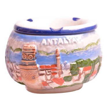 Antalya Themed Ceramic Ashtray