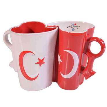 Toptan Serami̇k Kalp Sarilan Kupa - Myros