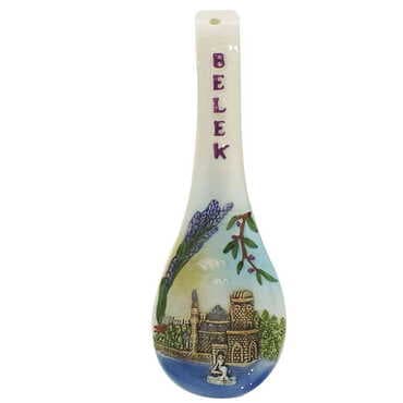 Belek Themed Ceramic Spoon Rest Medium Size
