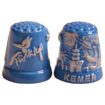 Kemer Themed Relief Ceramic Thimble
