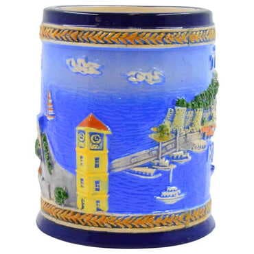 Kusadasi Themed Blue Ceramic Mug - Standart - 3
