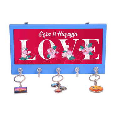 Sweetheart Themed Wooden Keychain Hanger