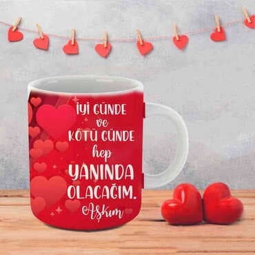Sweetheart Themed Customised Porcelain Souvenir Travel Mug 80x95 mm