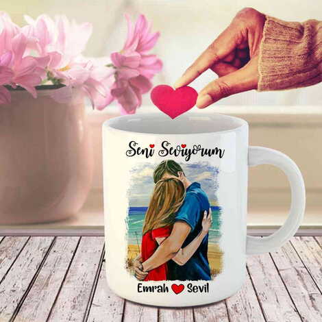 Sweetheart Themed Customised Porcelain Souvenir Travel Mug 80x95 mm - 3