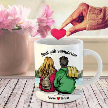 Sweetheart Themed Customised Porcelain Souvenir Travel Mug 80x95 mm - 7