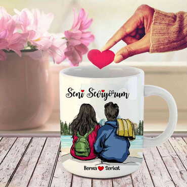 Sweetheart Themed Customised Porcelain Souvenir Travel Mug 80x95 mm - 8