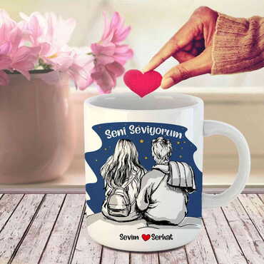 Sweetheart Themed Customised Porcelain Souvenir Travel Mug 80x95 mm - 9