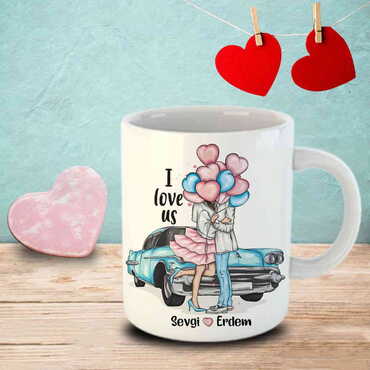Sweetheart Themed Customised Porcelain Souvenir Travel Mug 80x95 mm - 14