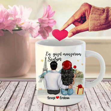 Sweetheart Themed Customised Porcelain Souvenir Travel Mug 80x95 mm - 16