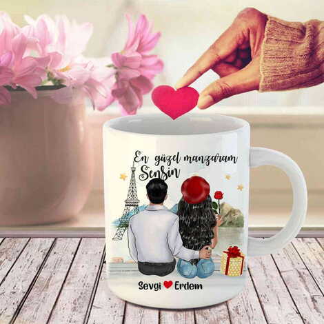 Sweetheart Themed Customised Porcelain Souvenir Travel Mug 80x95 mm - 16