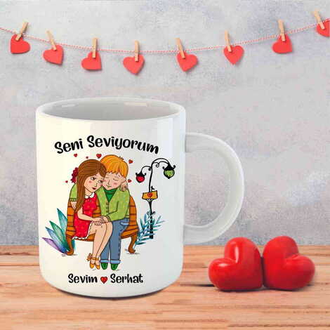 Sweetheart Themed Customised Porcelain Souvenir Travel Mug 80x95 mm - 20