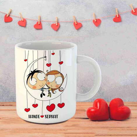 Sweetheart Themed Customised Porcelain Souvenir Travel Mug 80x95 mm - 21