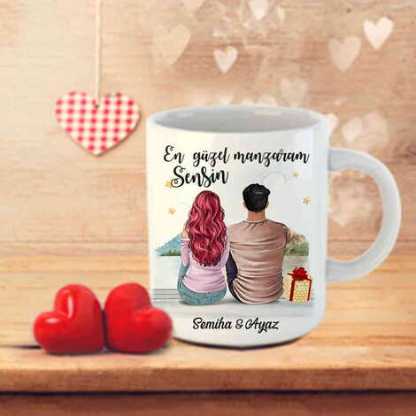 Sweetheart Themed Customised Porcelain Souvenir Travel Mug 80x95 mm - 30