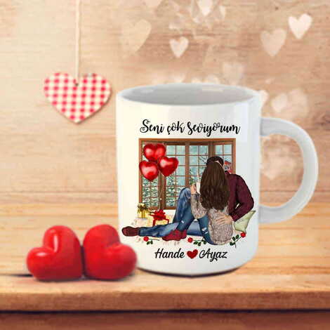 Sweetheart Themed Customised Porcelain Souvenir Travel Mug 80x95 mm - 33