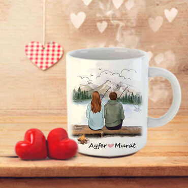 Sweetheart Themed Customised Porcelain Souvenir Travel Mug 80x95 mm - 38