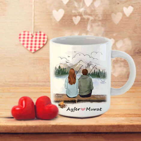 Sweetheart Themed Customised Porcelain Souvenir Travel Mug 80x95 mm - 38