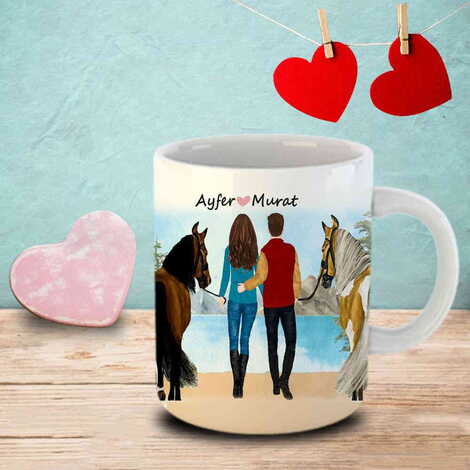 Sweetheart Themed Customised Porcelain Souvenir Travel Mug 80x95 mm - 39