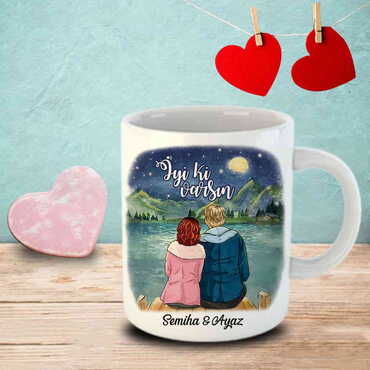 Sweetheart Themed Customised Porcelain Souvenir Travel Mug 80x95 mm - 40