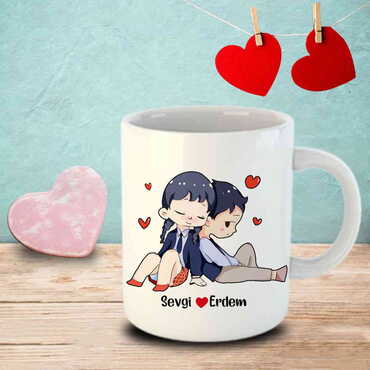 Sweetheart Themed Customised Porcelain Souvenir Travel Mug 80x95 mm - 42