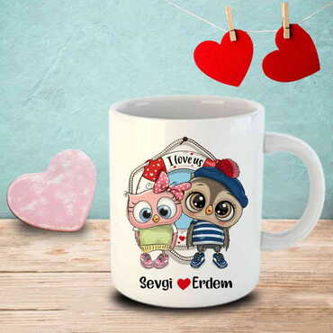 Sweetheart Themed Customised Porcelain Souvenir Travel Mug 80x95 mm - 43