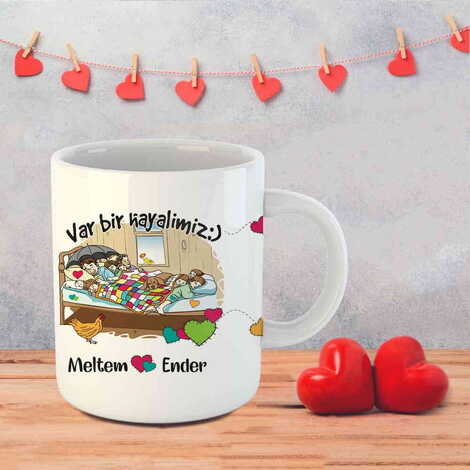 Sweetheart Themed Customised Porcelain Souvenir Travel Mug 80x95 mm - 45