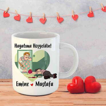 Sweetheart Themed Customised Porcelain Souvenir Travel Mug 80x95 mm - 46