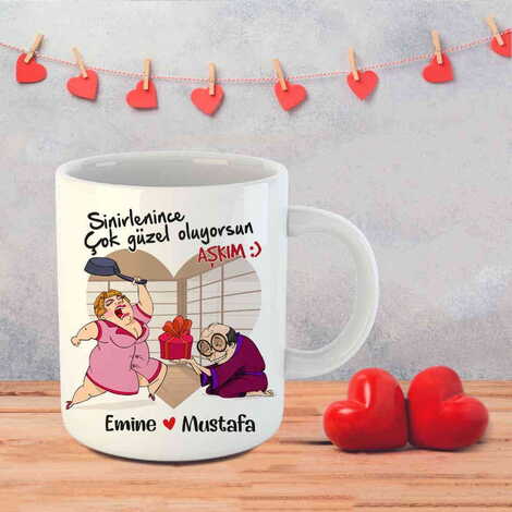 Sweetheart Themed Customised Porcelain Souvenir Travel Mug 80x95 mm - 47