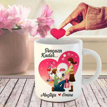 Sweetheart Themed Customised Porcelain Souvenir Travel Mug 80x95 mm - 49