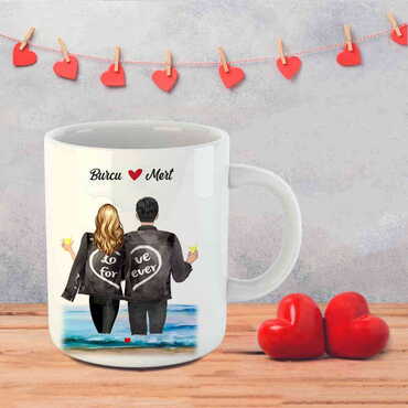 Sweetheart Themed Customised Porcelain Souvenir Travel Mug 80x95 mm - 50