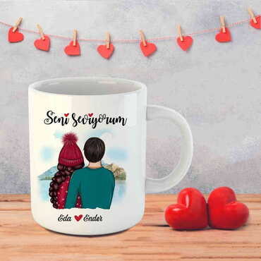 Sweetheart Themed Customised Porcelain Souvenir Travel Mug 80x95 mm - 51