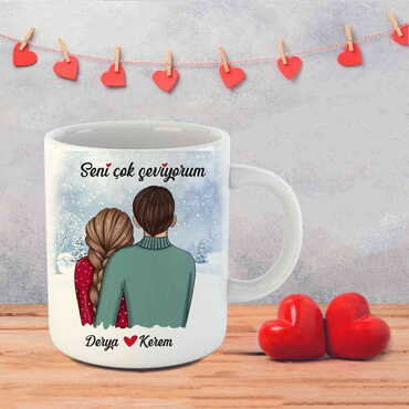 Sweetheart Themed Customised Porcelain Souvenir Travel Mug 80x95 mm - 52