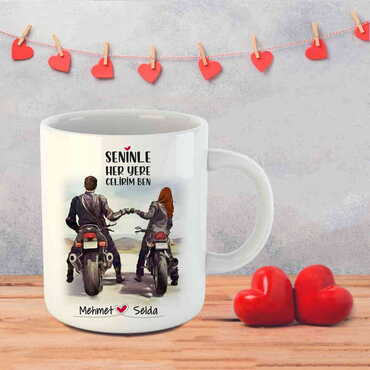 Sweetheart Themed Customised Porcelain Souvenir Travel Mug 80x95 mm - 53