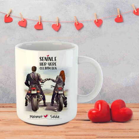 Sweetheart Themed Customised Porcelain Souvenir Travel Mug 80x95 mm - 53