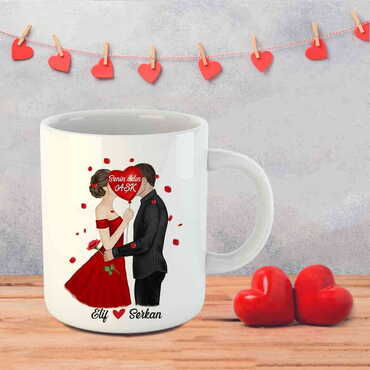 Sweetheart Themed Customised Porcelain Souvenir Travel Mug 80x95 mm - 56